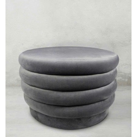 88003016 : Bàn Sofa, Ottoman Hình Tròn - Màu Xám